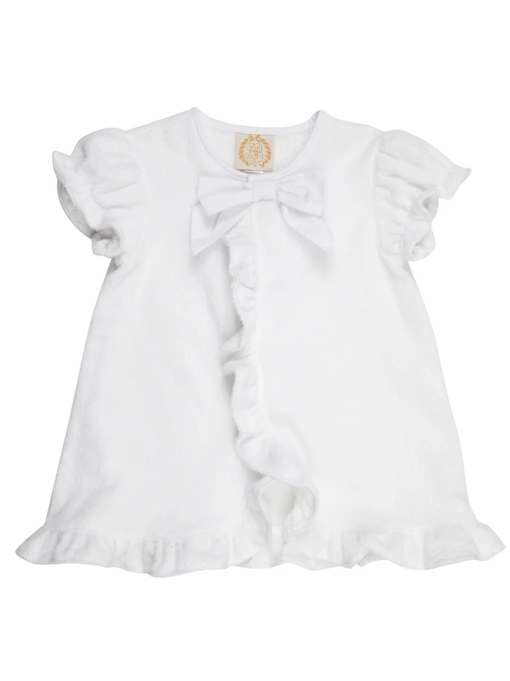 NWT The Beaufort Bonnet Company TBBC Cat Cay cover up white with bow size 8